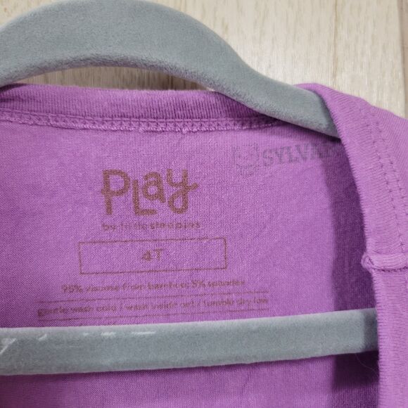 Little Sleepies Play Purple Flutter Tee 4T - Picture 3 of 4